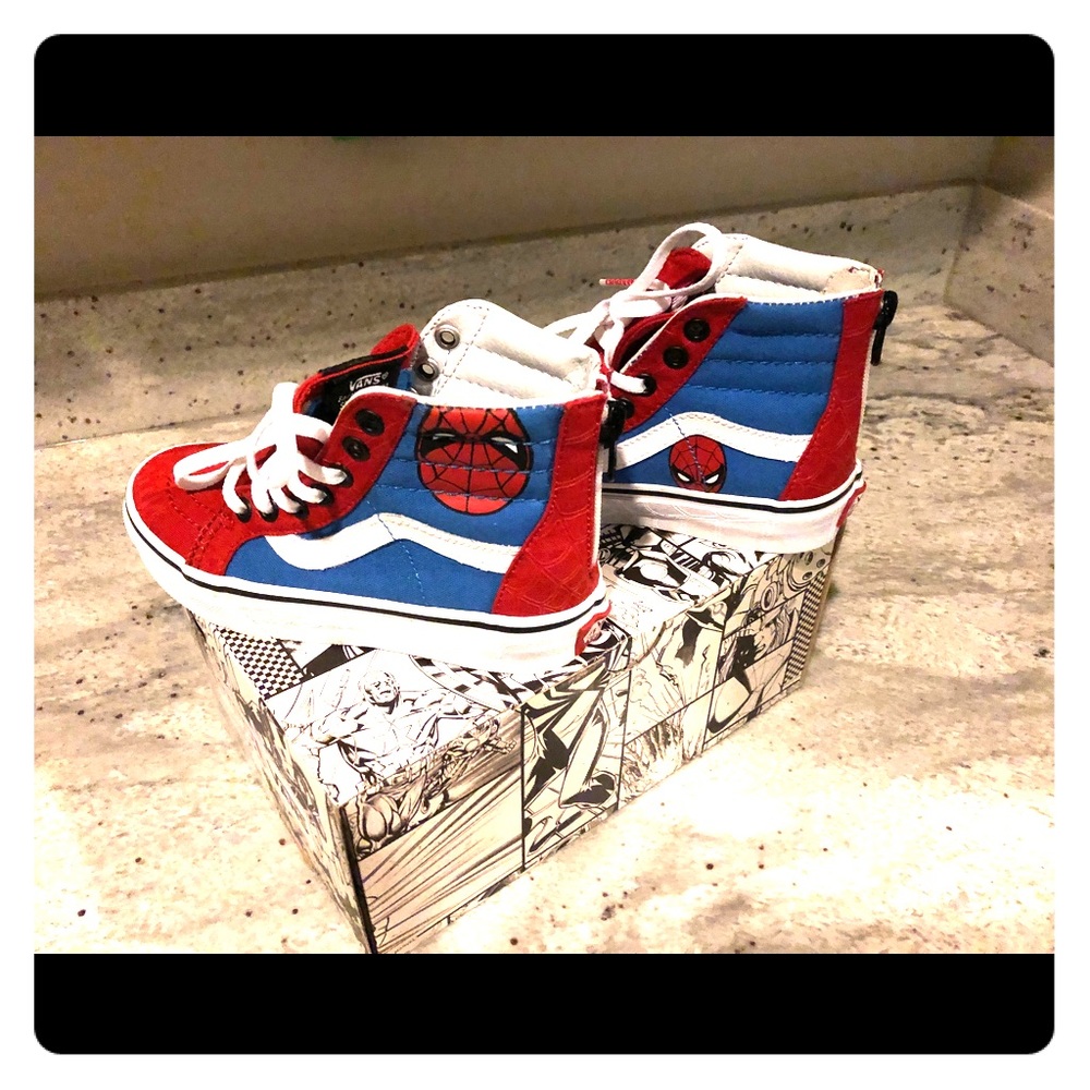 Kids High Top Vans- Spider-Man